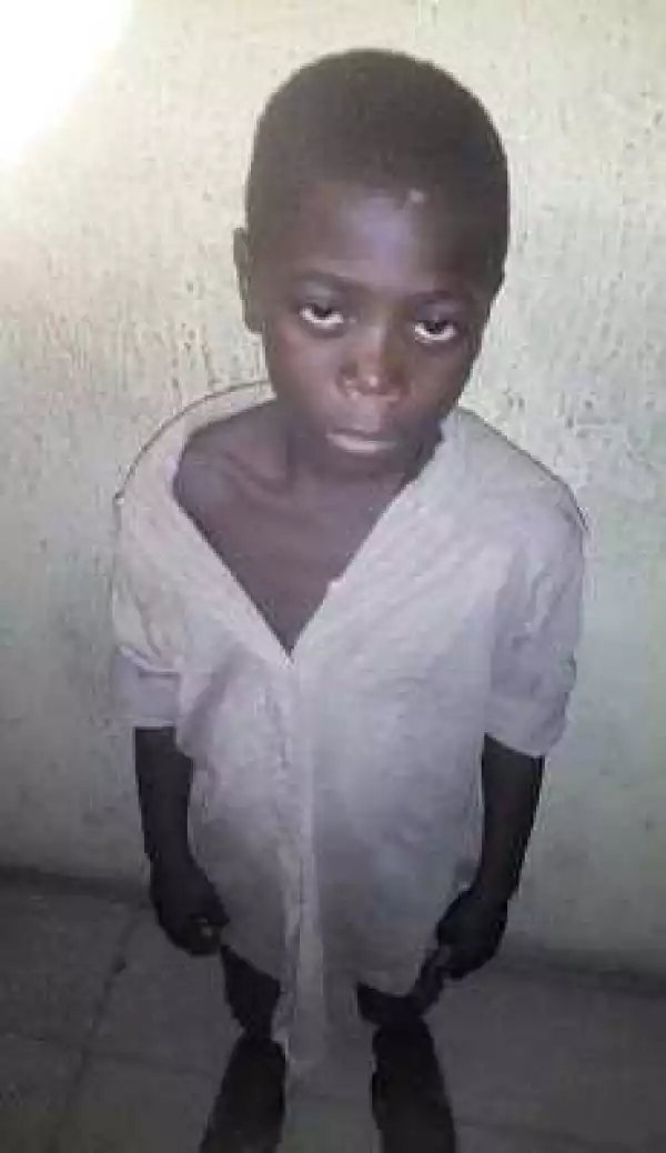 Photos: RSS found young boy wandering about in Lagos after midnight